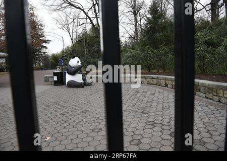 (190104) -- WASHINGTON, 4. Januar 2019 -- Foto aufgenommen am 2. Januar 2019 zeigt das Tor des National Zoo in Washington D.C., USA. Liu Jie)è¯·a±Æ è‹‡– ½éÖÖè (A-±Æ‹‡–‚èÄƒaaé¢˜) WASHINGTON-US-National Zoo- Panda Cam -shutdown aˆ˜Æ° PUBLICATIONxNOTxINxCHN Stockfoto