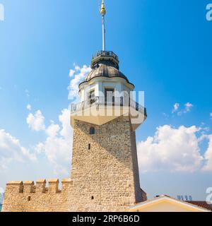 KIZ Kulesi, auch bekannt als Maidenturm in Istanbul. Besuchen Sie ein Foto im istanbul Square-Format. Stockfoto