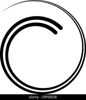 Doppelte runde Spirale Logo Vorlage Stock Illustration Stock Vektor