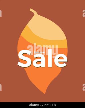 Herbstverkauf Hintergrund Layout Dekorieren Sie mit Blättern für den Einkaufsverkauf oder Werbeplakat und Broschüre oder Web-Banner.Vektor Illustration Vorlage. Stock Vektor