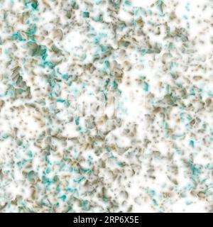 Kleine flüssige, zufällige Pinselstriche. Blaue, graue und braune Farben auf weißem Hintergrund. Nahtloses Muster. Stockfoto