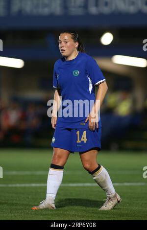 London, Großbritannien. September 2023. London, 3. September 2023: Fran Kirby (14 Chelsea) während des Vorsaisonspiels zwischen Chelsea und Roma in Kingsmeadow, London, England. (Pedro Soares/SPP) Credit: SPP Sport Press Photo. Alamy Live News Stockfoto