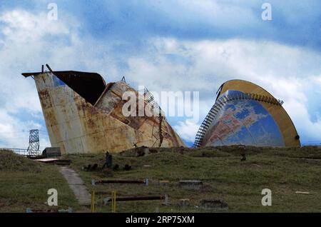(190129) -- PEKING, 29. Januar 2019 (Xinhua) -- Foto vom 28. Januar 2019 zeigt die Schäden im vom Tornado betroffenen Gebiet in der Gemeinde Regla in Havanna, Kuba. Ein mächtiger Tornado durchquerte die kubanische Hauptstadt am Sonntagabend, wobei drei Menschen getötet und 172 weitere verwundet wurden. (Xinhua/Joaquin Hernandez) XINHUA FOTOS DES TAGES PUBLICATIONxNOTxINxCHN Stockfoto
