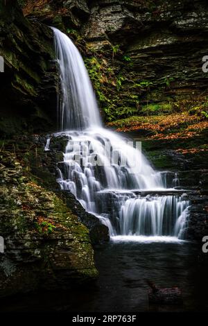 Lower Bridesmaids Falls in Bushkill Falls, PA Stockfoto