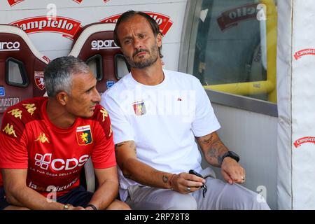 Alberto Gilardino, Cheftrainer des FC Genua, während des Spiels der Serie A zwischen dem FC Turin und dem FC Genua am 03. September 2023 in der Olympic Grande Torino Street Stockfoto