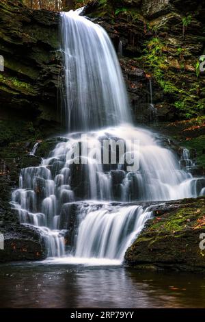 Lower Bridesmaids Falls in Bushkill Falls, PA Stockfoto