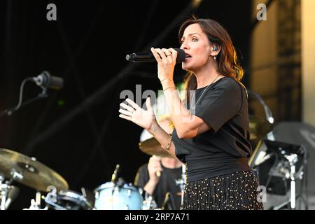 Natalie Imbruglia tritt bei Trentham Live 2023 auf Stockfoto