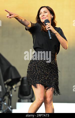 Natalie Imbruglia tritt bei Trentham Live 2023 auf Stockfoto