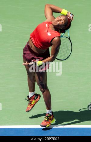 Coco Gauff (USA) nahm an der Women's Singles Round 2 beim US Open Tennis 2023 Teil. Stockfoto