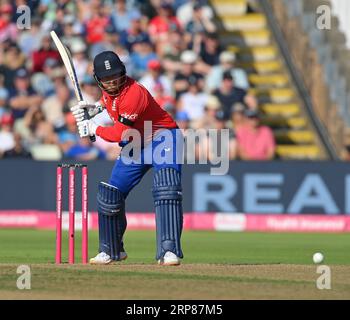 Birmingham 3. September : Jonny Bairstow aus England in Action Batting während der dritten Vitality T20 International England Men gegen New Zealand Men in Edgbaston am 2023. September Birmingham England . Stockfoto