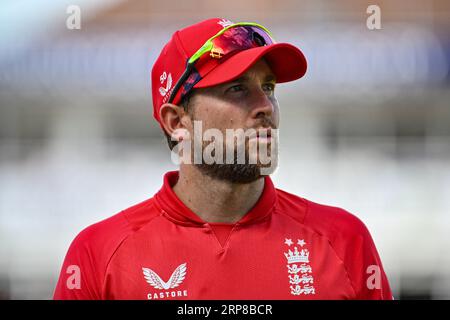 Edgbaston, Birmingham, Großbritannien. September 2023. 3. IT20, England gegen Neuseeland; Liam Livingstone of England Credit: Action Plus Sports/Alamy Live News Stockfoto