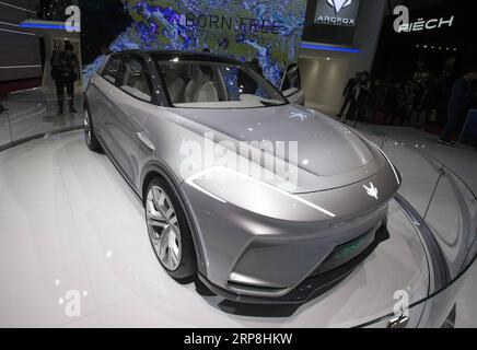 (190306) -- GENF, 6. März 2019 (Xinhua) -- Foto aufgenommen am 6. März 2019 zeigt das Arcfox ECF Konzept auf dem 89. Internationalen Automobilsalon in Genf, Schweiz. Elektroautos und Hybridfahrzeuge sind Höhepunkte auf dem diesjährigen Internationalen Automobilsalon in Genf, der vom 7. Bis 17. März für die Öffentlichkeit geöffnet ist. (Xinhua/Xu Jinquan) SCHWEIZ-GENF-INTERNATIONALE MOTORSHOW-ELEKTROAUTOS PUBLICATIONxNOTxINxCHN Stockfoto