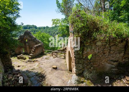 Ruinen von Antica Monterano - Italien Stockfoto