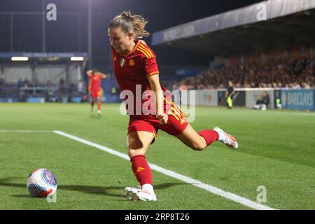 Kingston, Großbritannien. September 2023. London, England, 3. September 2023: Emilie Haavi (11 Roma) während des Vorsaisonspiels zwischen Chelsea und Roma in Kingsmeadow, London, England. (Bettina Weissensteiner/SPP) Credit: SPP Sport Press Photo. Alamy Live News Stockfoto