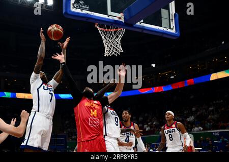 Asia Arena, Manila, Philippinen. September 2023. Brandon Ingram (USA), 1. SEPTEMBER 2023 - Basketball - FIBA World Cup 2023 - zweite Runde - Gruppe J zwischen den USA - Montenegro in der Mall of Asia Arena, Manila, Philippinen. Quelle: SportsPressJP/AFLO/Alamy Live News Stockfoto