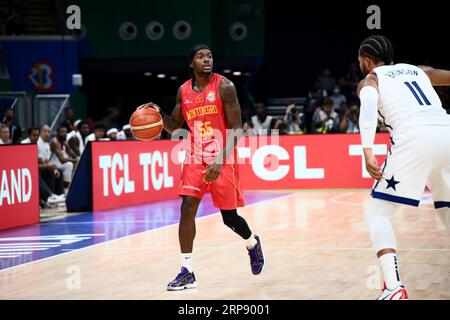 Asia Arena, Manila, Philippinen. September 2023. Kendrick Perry (MNE), 1. SEPTEMBER 2023 - Basketball - FIBA World Cup 2023 - zweite Runde - Gruppe J zwischen USA - Montenegro in der Mall of Asia Arena, Manila, Philippinen. Quelle: SportsPressJP/AFLO/Alamy Live News Stockfoto