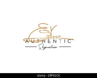 VEKTOR für DIE SIGNATURE-Logo-Vorlage. Stock Vektor