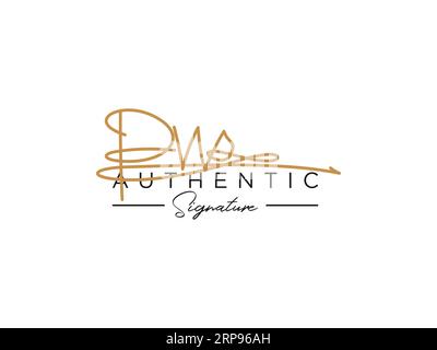 Vektor der Vorlage für das PW-Signature-Logo. Stock Vektor