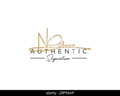 KEIN Vektor für Signature-Logo-Vorlage. Stock Vektor