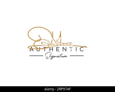 OU Signature-Logo-Vorlage Vektor. Stock Vektor
