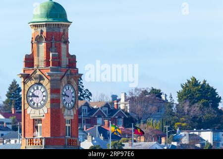 Der Uhrturm des zum Weltkulturerbe gehörenden Launceston GPO (General Post Office), das sich an der Cameron Street 68-72 in Launceston, Tasmanien, Austral, befindet Stockfoto