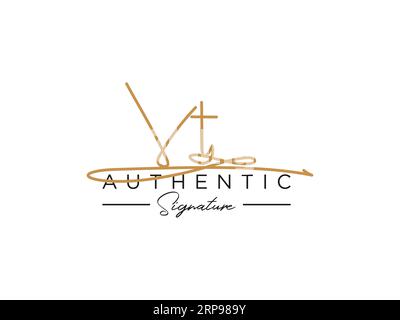 Vektor für VT-Logo-Vorlage. Stock Vektor