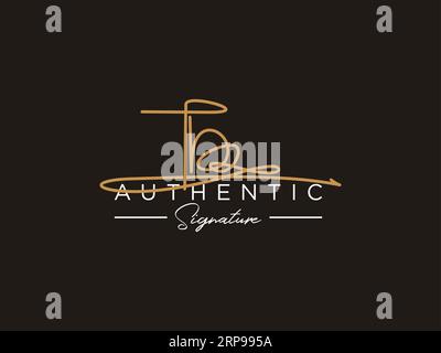 TB Signature Logo Template Vector (Vorlagenvektor für TB-Signatur- Stock Vektor