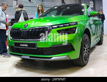 (190414) -- PRAG, 14. April 2019 (Xinhua) -- Ein Kamiq von Skoda ist auf der Autoshow Prag, in Prag, Tschechische Republik, 13. April 2019 zu sehen. Die dreitägige automobilmesse hat hier am Sonntag geschlossen. (Xinhua/Dana Kesnerova) TSCHECHISCHE REPUBLIK-PRAG-AUTOSHOW PUBLICATIONxNOTxINxCHN Stockfoto