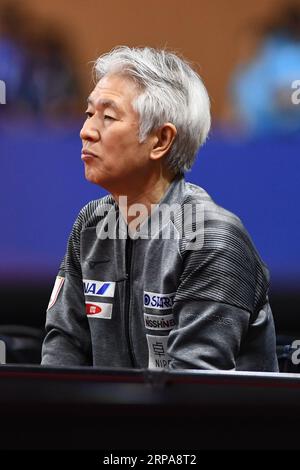 PyeongChang, Republik Korea. September 2023. Takehiro Watanabe (JPN) Tischtennis : 2023 Asiatische Tischtennismeisterschaften Frauen-Teamquarterfinale zwischen Japan und Indien im Pyeongchang Dome in Pyeongchang, Republik Korea. Quelle: Itaru Chiba/AFLO/Alamy Live News Stockfoto