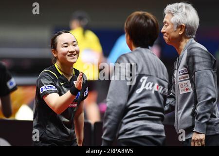 PyeongChang, Republik Korea. September 2023. Mima Ito (JPN) Tischtennis : 2023 Asiatische Tischtennismeisterschaften Frauen Teamquarterfinale zwischen Japan und Indien im Pyeongchang Dome in Pyeongchang, Republik Korea. Quelle: Itaru Chiba/AFLO/Alamy Live News Stockfoto