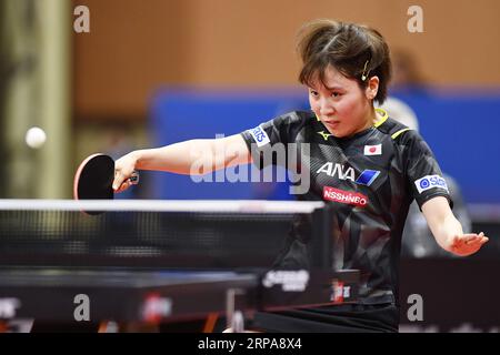 PyeongChang, Republik Korea. September 2023. MIU Hirano (JPN) Tischtennis : 2023 Asiatische Tischtennismeisterschaften Frauen Teamquarterfinale zwischen Japan und Indien im Pyeongchang Dome in Pyeongchang, Republik Korea. Quelle: Itaru Chiba/AFLO/Alamy Live News Stockfoto