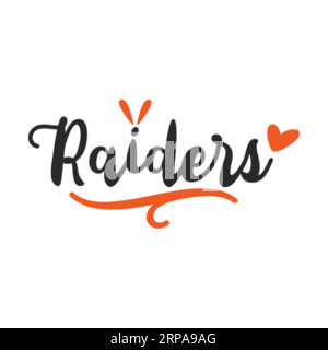 Raiders, Typografie-T-Shirt-Design, T-Shirt-Print, Freebie SVG, T-Shirt-Design, T-Shirt-Design mit Schriftzug Stock Vektor
