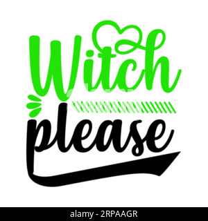 Hexe, Typografie-T-Shirt-Design, T-Shirt-Druck, Freebie SVG, T-Shirt-Design, T-Shirt-Schriftzug Stock Vektor