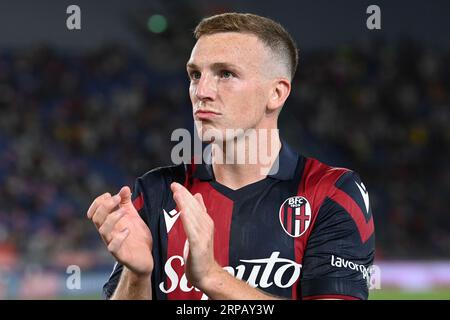 Bologna, Italien. September 2023. Lewis Ferguson (Bologna FC) während des Spiels Bologna FC gegen Cagliari Calcio, italienischer Fußball-Serie A in Bologna, Italien, 02. September 2023 Credit: Independent Photo Agency/Alamy Live News Stockfoto