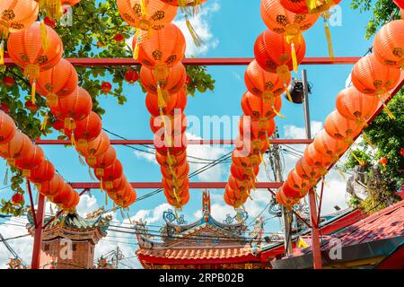 Chew Jetty alter Tempel in Georgetown, Penang Insel, Malaysia Stockfoto