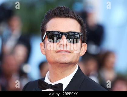 (190524) -- CANNES, 24. Mai 2019 (Xinhua) -- Schauspieler Orlando Bloom nimmt an der Premiere des von Marco Bellocchio inszenierten Films der Verräter während der 72. Filmfestspiele in Cannes, Frankreich, am 23. Mai 2019 Teil. Der Verräter wird um die Palme d oder mit anderen 20 Filmen konkurrieren. (Xinhua/Gao Jing) FRANKREICH-CANNES-FILMFESTIVAL- DER VERRÄTER PUBLICATIONxNOTxINxCHN Stockfoto