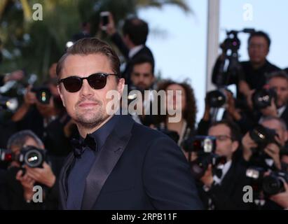(190524) -- CANNES, 24. Mai 2019 (Xinhua) -- der Schauspieler Leonardo Dicaprio nimmt an der Premiere des von Marco Bellocchio inszenierten Films der Verräter während des 72. Cannes Film Festivals in Cannes, Frankreich, am 23. Mai 2019 Teil. Der Verräter wird um die Palme d oder mit anderen 20 Filmen konkurrieren. (Xinhua/Gao Jing) FRANKREICH-CANNES-FILMFESTIVAL- DER VERRÄTER PUBLICATIONxNOTxINxCHN Stockfoto