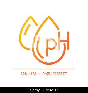 Symbol für dünnen linearen Gradienten der 2D-ph-Balance Stock Vektor