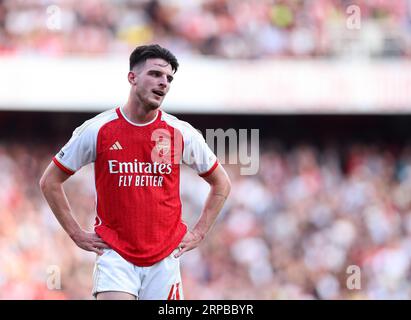London, Großbritannien. September 2023. Declan Rice of Arsenal während des Spiels der Premier League im Emirates Stadium, London. Das Bild sollte lauten: David Klein/Sportimage Credit: Sportimage Ltd/Alamy Live News Stockfoto