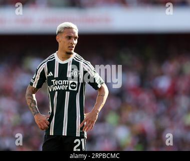 London, Großbritannien. September 2023. Antony of Manchester United während des Spiels der Premier League im Emirates Stadium in London. Das Bild sollte lauten: David Klein/Sportimage Credit: Sportimage Ltd/Alamy Live News Stockfoto