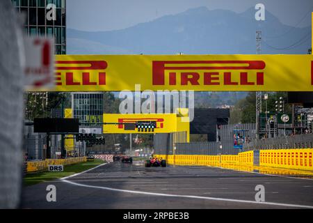 MONZA CIRCUIT, ITALIEN - 01. SEPTEMBER: Charles Leclerc, Ferrari SF-23 während des Großen Preises von Italien auf dem Monza Circuit am Freitag, 01. SEPTEMBER 2023 in Monza, Italien. (Foto: Michael Potts/BSR Agency) Stockfoto