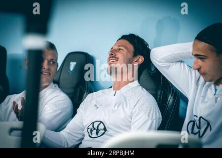 Malmoe, Schweden. September 2023. Stefano Vecchia von Malmoe FF, gesehen während des Allsvenskan-Spiels zwischen Malmoe FF und IFK Göteborg im Eleda Stadion in Malmoe. (Foto: Gonzales Photo/Alamy Live News Stockfoto