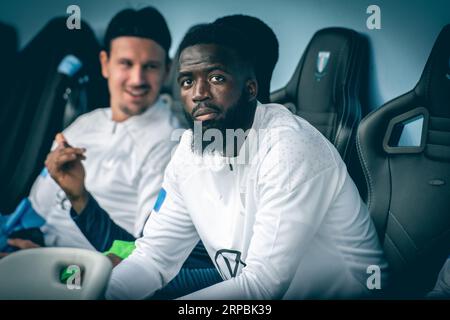 Malmoe, Schweden. September 2023. Mahame Siby von Malmoe FF, gesehen während des Allsvenskan-Spiels zwischen Malmoe FF und IFK Göteborg im Eleda Stadion in Malmoe. (Foto: Gonzales Photo/Alamy Live News Stockfoto