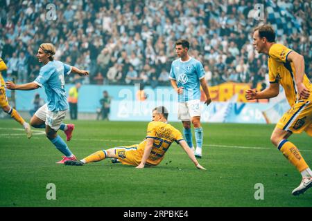 Malmoe, Schweden. September 2023. Kolbeinn Thordarson (23) aus Göteborg, gesehen während des Allsvenskan-Spiels zwischen Malmoe FF und IFK Göteborg im Eleda Stadion in Malmoe. (Foto: Gonzales Photo/Alamy Live News Stockfoto