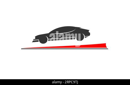 Rallye-Sportwagen, Logo Stock Vektor