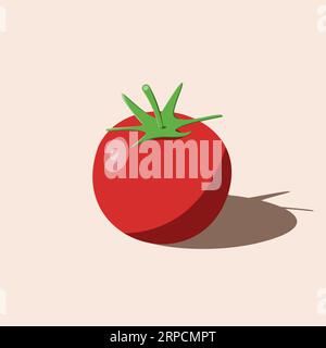 Tomatenrote Farbvektorillustration Stock Vektor