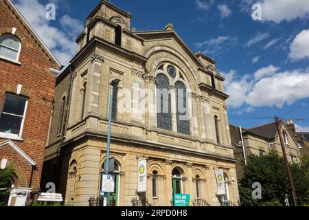 Werter Road Baptist Church - ein denkmalgeschütztes Gebäude in Werter Road, Putney, London, SW15, England, GROSSBRITANNIEN Stockfoto