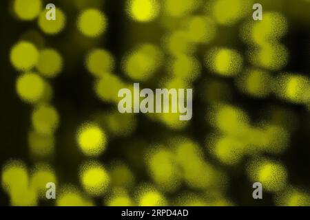 Bunte bokeh. Kreative Bild von hellen festliche Lichter in grün und orange Töne, unscharfen Hintergrund, Bokeh. Stockfoto