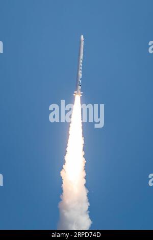 (190725) -- JIUQUAN, 25. Juli 2019 -- die Trägerrakete SQX-1 Y1, entwickelt von einem privaten Raketenentwickler in Peking, schickt zwei Satelliten vom Jiuquan Satellite Launch Center in Nordwestchina, 25. Juli 2019 in die Umlaufbahn. (i-Space/Handout via Xinhua) Xinhua Schlagzeilen: Chinas kommerzielle Raumfahrtindustrie startet mit erfolgreichem orbitalen Start Renchaoxxiehao PUBLICATIONxNOTxINxCHN Stockfoto