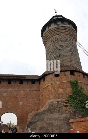 Der Turm der Nürnberger Burg in Deutschland Stockfoto